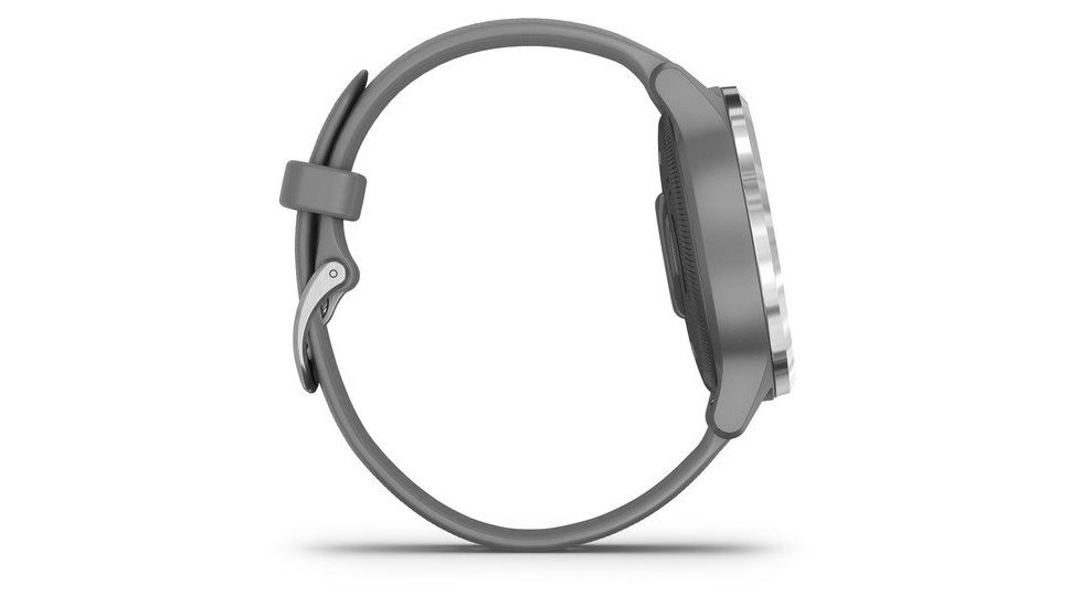 Garmin Vivoactive 4S GPS Smartwatch, Powder Gray/Silver, 010-02172-01