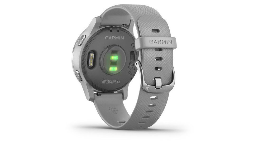 Garmin Vivoactive 4S GPS Smartwatch, Powder Gray/Silver, 010-02172-01