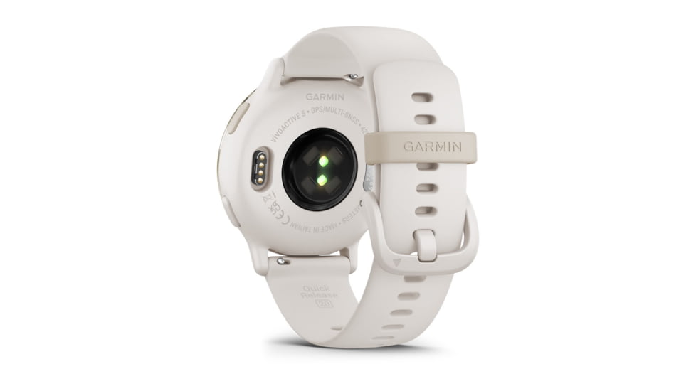 Garmin Vivoactive 5 Watch, Cream Gold Aluminum Bezel w/ Ivory Case and Silicone Band, 010-02862-11