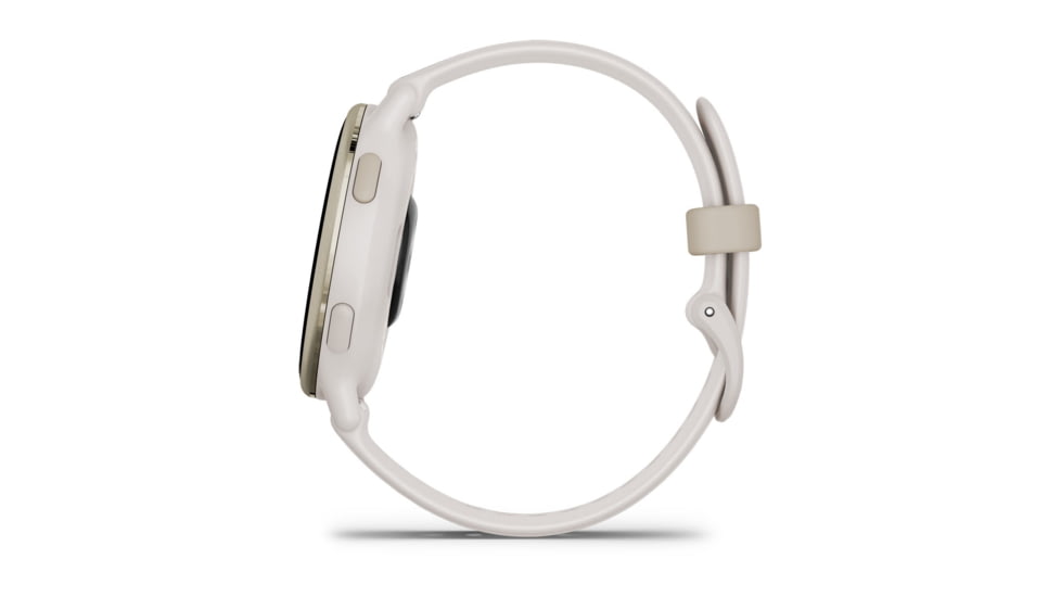 Garmin Vivoactive 5 Watch, Cream Gold Aluminum Bezel w/ Ivory Case and Silicone Band, 010-02862-11