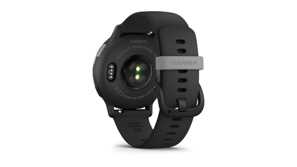 Garmin Vivoactive 5 Watch, Slate Aluminim Bezel w/ Black Case and Silicone Band, 010-02862-10