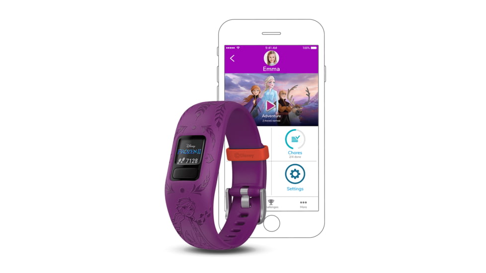 Garmin Vivofit jr. 2, Kid's Activity Tracker, Disney Frozen 2 - Anna, Purple 010-01909-39
