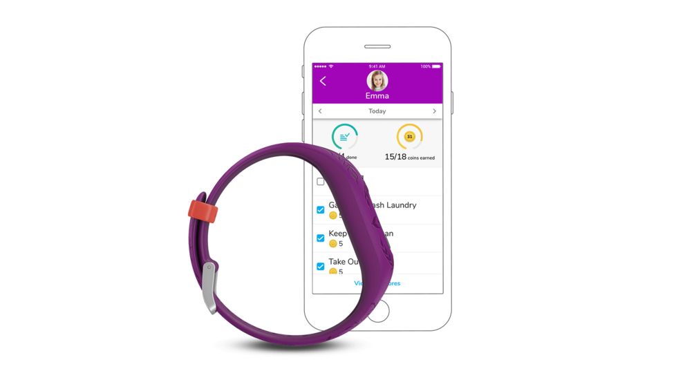 Garmin Vivofit jr. 2, Kid's Activity Tracker, Disney Frozen 2 - Anna, Purple 010-01909-39