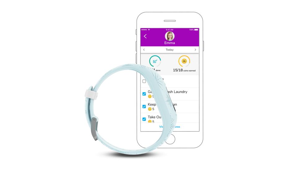 Garmin Vivofit jr. 2, Kid's Activity Tracker, Disney Frozen 2 - Elsa, White 010-01909-38