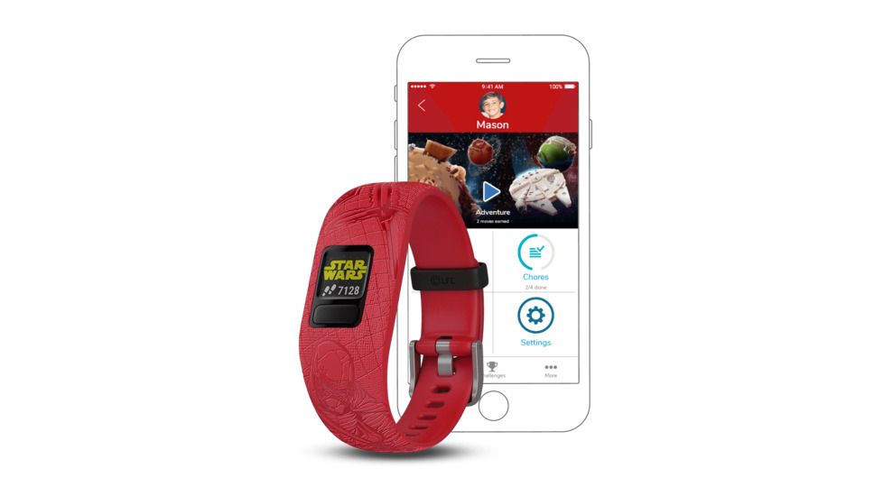 Garmin Vivofit jr. 2, Kid's Activity Tracker, Star Wars - Dark Side, Red 010-01909-3B