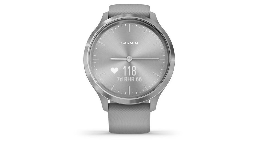 Garmin Vivomove 3 Hybrid Smartwatch, Powder Gray/Silver, 010-02239-00