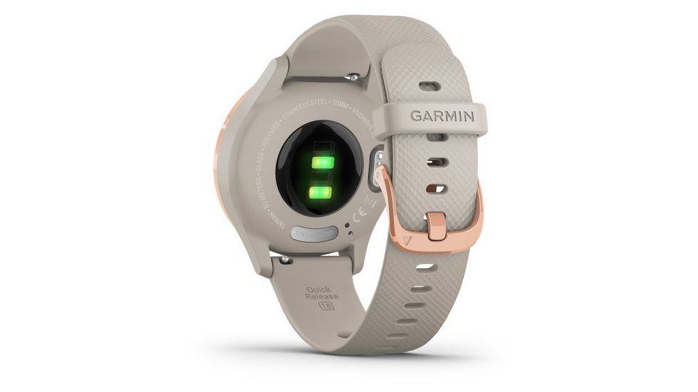 Garmin Vivomove 3S Hybrid Smartwatch, Light Sand/Rose Gold, 010-02238-02