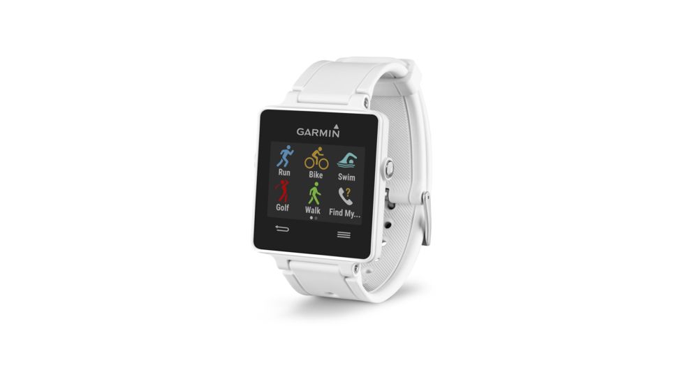 Garmin vvoactive GPS Smartwatch with Heart Rate Monitor, White 010-01297-11