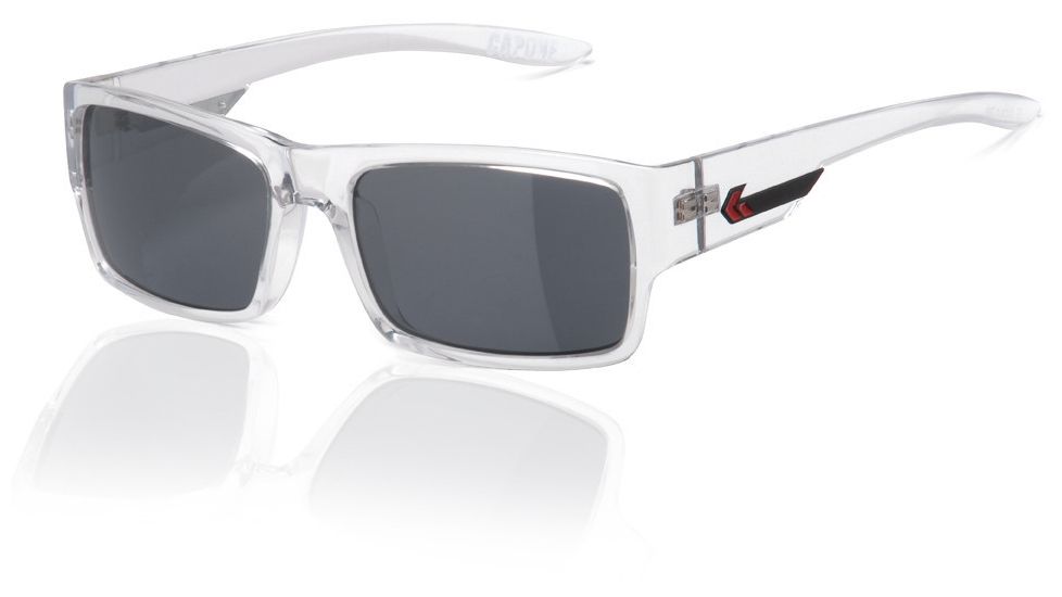 Gatorz Capone Sunglasses, Grey Lens, Clear Frame CAPCLR01