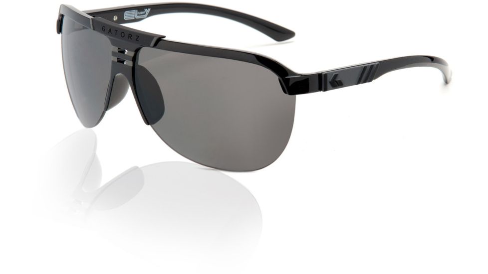 Gatorz Elyflight Sunglasses, Grey Lens, Black Frame ELFBLK01