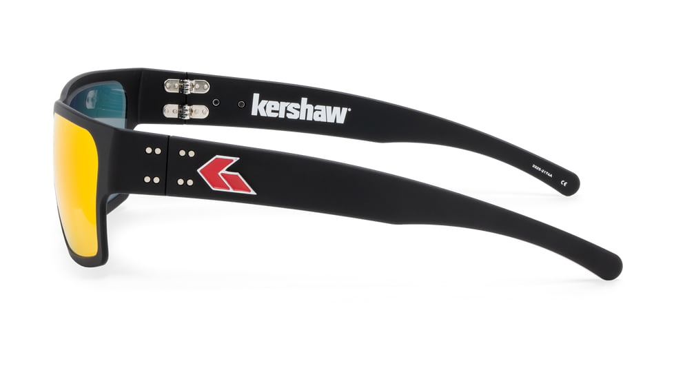 Gatorz Kershaw Delta Sunglasses, Black Frame, Sunburst Lense, Black, Medium, 841235128226