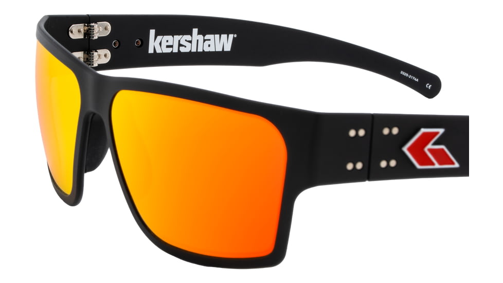 Gatorz Kershaw Delta Sunglasses, Black Frame, Sunburst Lense, Black, Medium, 841235128226