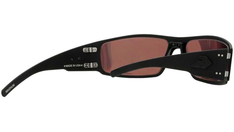 Gatorz Magnum Sunglasses, Blackout Frame, Rose Polarized w/Gold Mirror Lens, GZ-01-016
