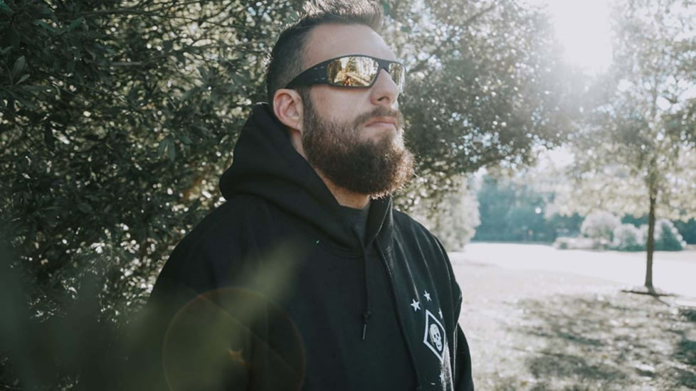 Gatorz Magnum Sunglasses, Blackout Frame, Rose Polarized w/Gold Mirror Lens, GZ-01-016