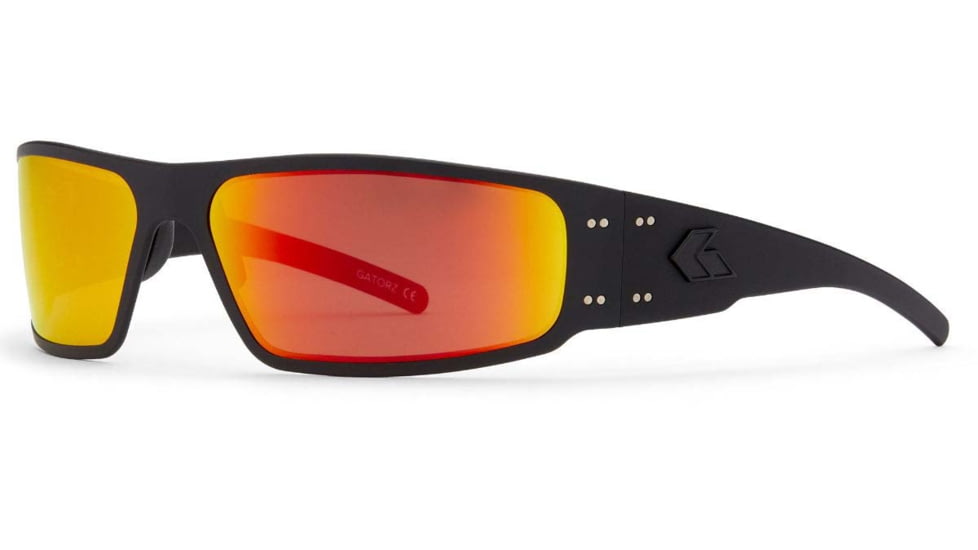Gatorz Magnum Sunglasses, Blackout Frame, Smoke Polarized w/Sunburst Mirror Lens, GZ-01-014