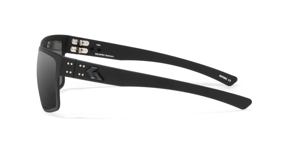 Gatorz Rig Sunglasses, Black Frame with Black Logo, MilSpec Ballistic, Anti-Fog Smoke Lenses, GZ-14-002