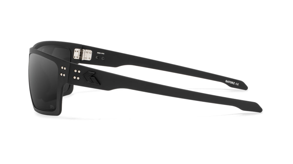 Gatorz Sentix Glasses, Black/Matte Black Logo/Polarized Smoke, Medium, GZ-18-010