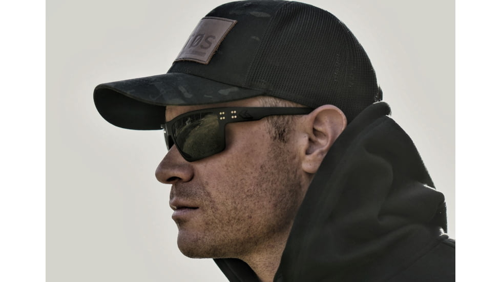 Gatorz Sentix Glasses, Black/Silver Logo/Smoke, Medium, GZ-18-430