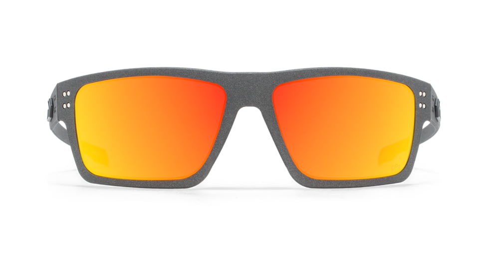 Gatorz Sentix Glasses w/ sunburst, Graphite/Matte Black Logo/Polarized Rose, Medium, GZ-18-180