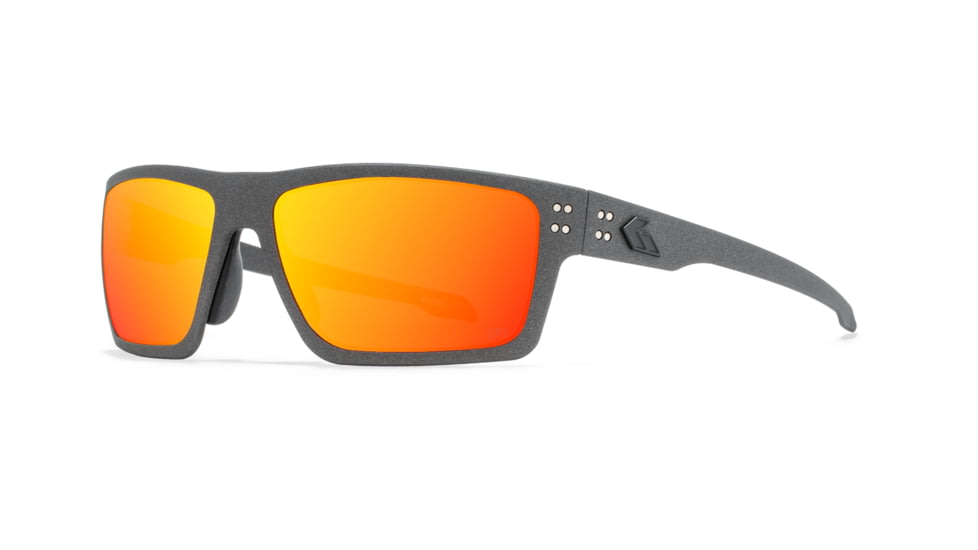 Gatorz Sentix Glasses w/ sunburst, Graphite/Matte Black Logo/Polarized Rose, Medium, GZ-18-180