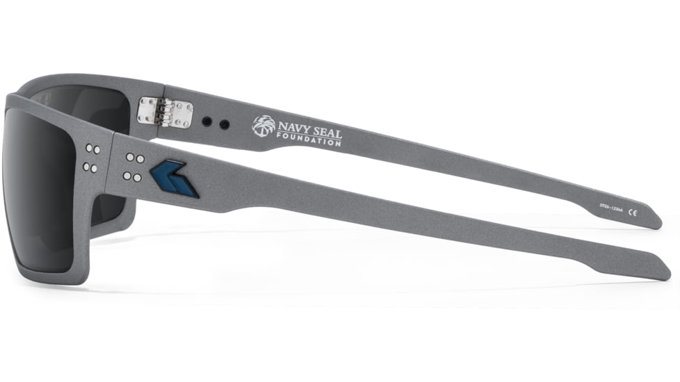 Gatorz Sentix Navy Seal Foundation Glasses w/NSF Blue Logo, Gunmetal, 841235129858