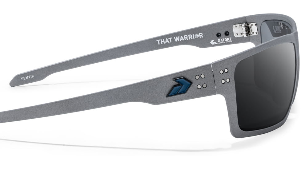 Gatorz Sentix Navy Seal Foundation Glasses w/NSF Blue Logo, Gunmetal, 841235129858