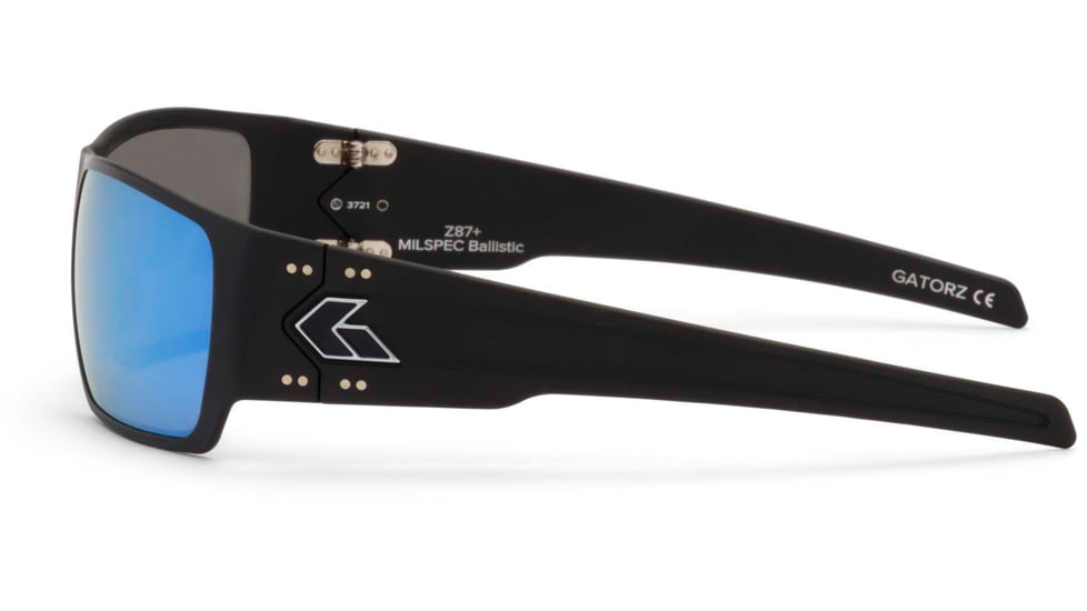 Gatorz Specter Sunglasses, Cerakote Black Frame, Brown Polarized w/Silver Mirror Lens, GZ-08-422