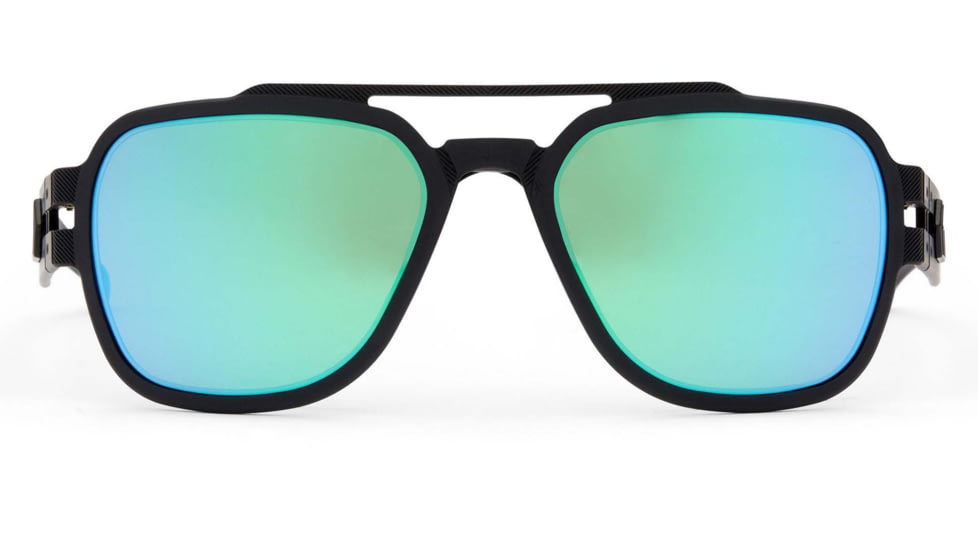 Gatorz Stark Sunglasses, Matte Blackout Frame, Brown Polarized w/ Green Mirror Lens, GZ-06-013