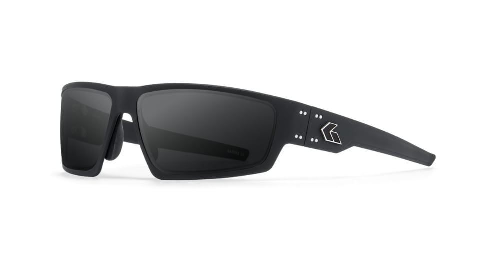 Gatorz Warhawk Sunglasses, Black, Silver Logo, Smoke, Black, One Size, 841235127281