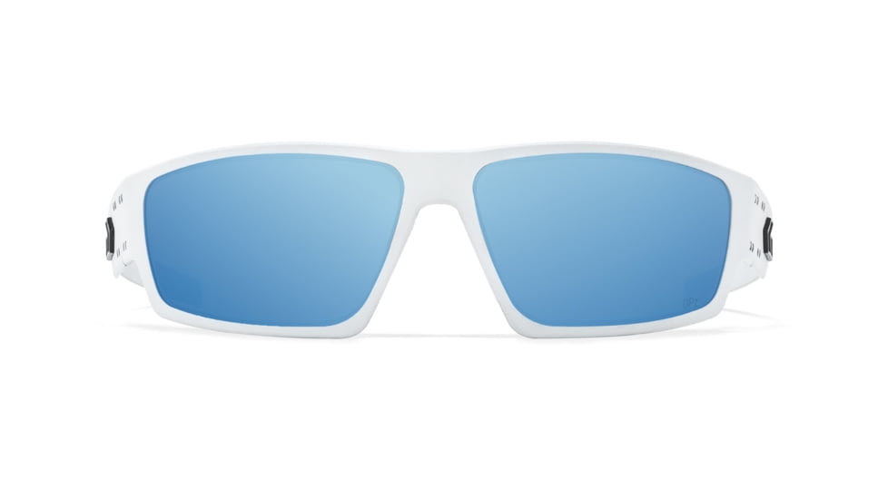 Gatorz Warhawk Sunglasses, Frost, Matte Black Logo, Digitally Optimized Polarized Opz Blue Mirror, Frost, One Size, 841235127373