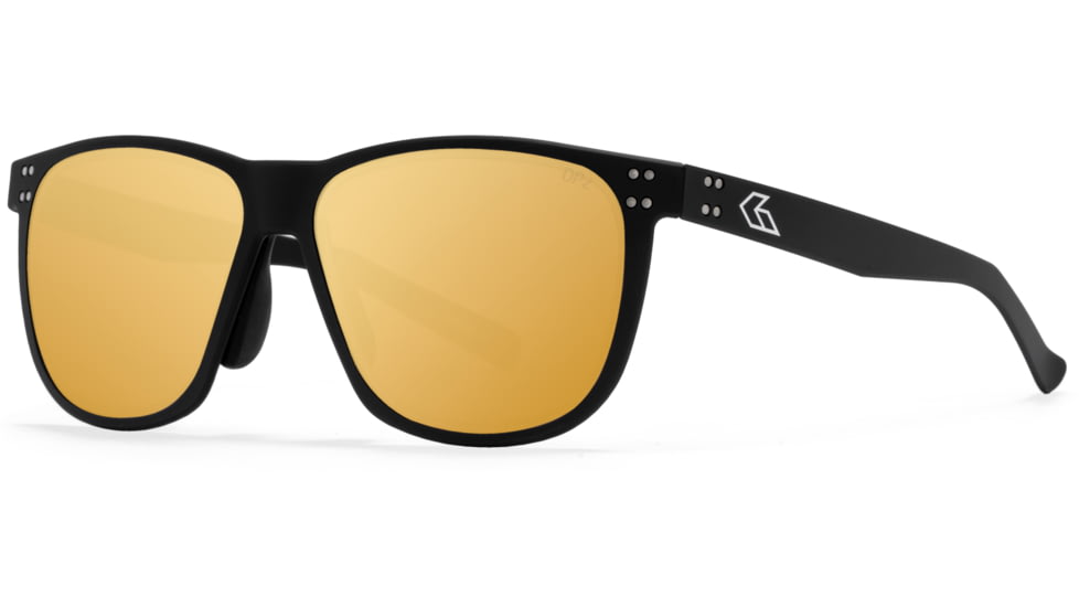 Gatorz Wraith Sunglasses, Black, Engraved Logo, Digitally Optimized Polarized, Rose, Gold Mirror w. Anti- Reflective Coating, 841235127809