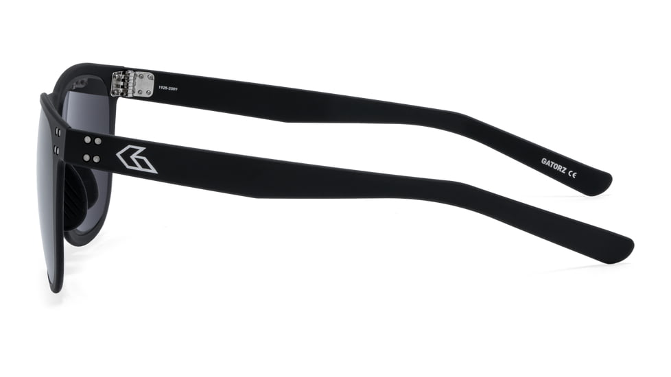 Gatorz Wraith Sunglasses, Black, Engraved Logo, Smoke, 841235127779