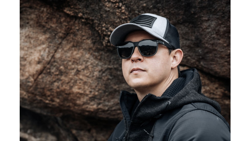 Gatorz Wraith Sunglasses, Black, Engraved Logo, Smoke, 841235127779