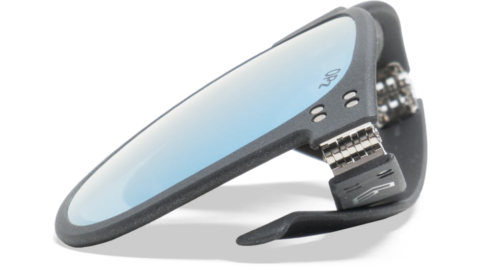 Gatorz Wraith Sunglasses, Graphite, Engraved Logo, Digitally Optimized Polarized Smoke, Blue Mirror w/ Anti-Reflective Coating, 841235127816