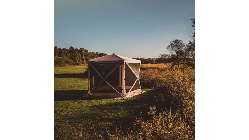 Gazelle G5 5-Sided Portable Gazebo Easy Pop-Up Hub Screen Tent, Desert Sand, 4-Person, GG501DS