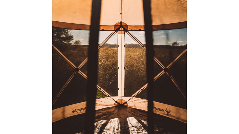 Gazelle G5 5-Sided Portable Gazebo Pop-Up Hub Screen Tent, 3 Wind Panels, Desert Sand, 4-Person, GK907