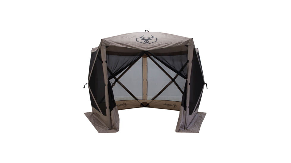 Gazelle G5 5-Sided Portable Gazebo Easy Pop-Up Hub Screen Tent, Desert Sand, 4-Person, GG501DS