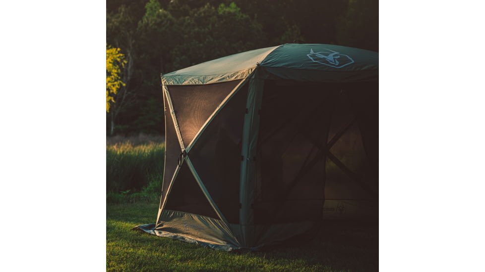 Gazelle G5 5-Sided Portable Gazebo, Pop-Up Hub Screen Tent with 3 free Wind Panels, Alpine Green, 4-Person, GK909