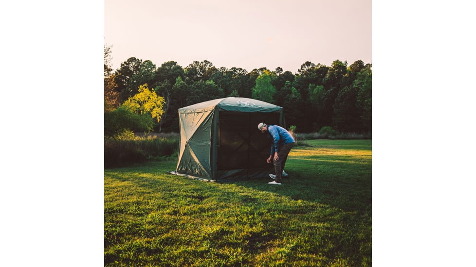 Gazelle G5 5-Sided Portable Gazebo, Pop-Up Hub Screen Tent with 3 free Wind Panels, Alpine Green, 4-Person, GK909