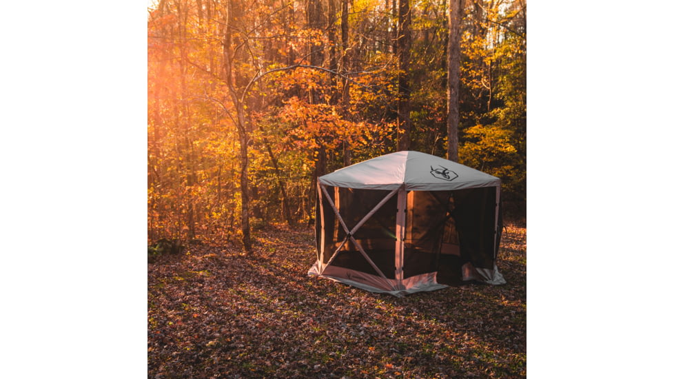 Gazelle G6 6-Sided Portable Gazebo Easy Pop-Up Hub Screen Tent, Desert Sand, 8-Person, GG601DS