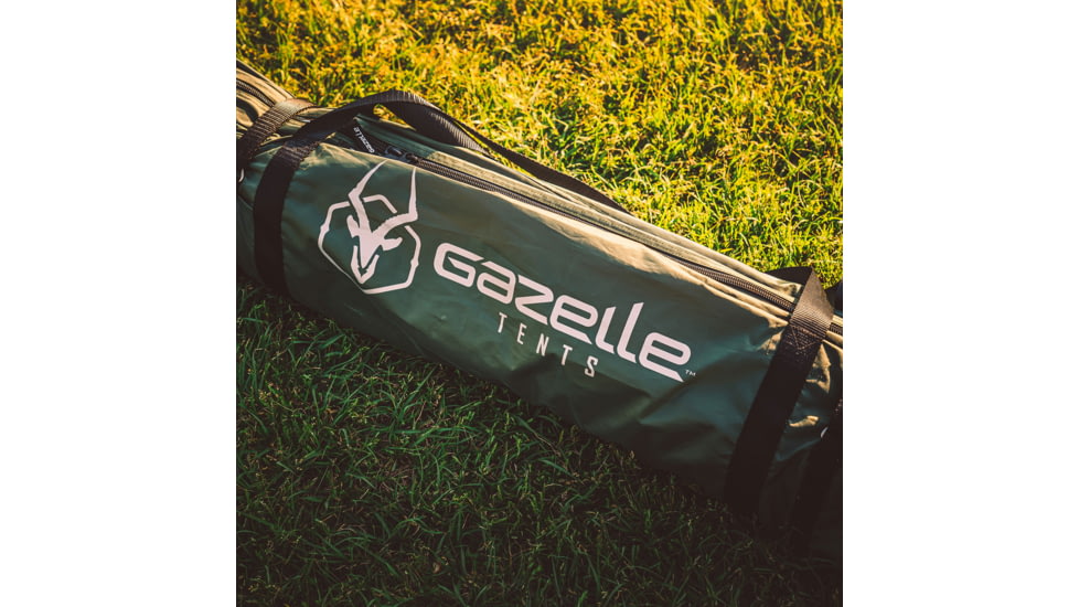 Gazelle G6 6-Sided Portable Gazebo Pop-Up Hub Screen Tent With 3 Pak of Wind Panels, Alpine Green, 8-Person, GK910