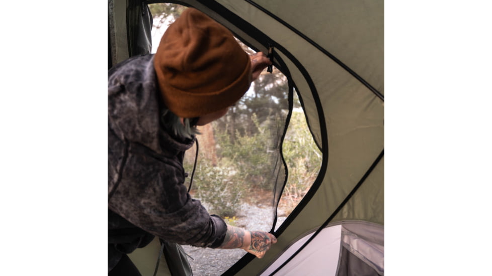 Gazelle T4 Tandem Hub Tent, Easy 90 Second Set-Up, Waterproof, UV Resistant, Convertible Screen Room, Removable Floor, Ample Storage Options, 4-8 Person, Alpine Green, 4-8 Person, GT450GR