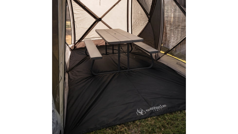 Gazelle Tandem 6-Sided Gazebo Footprint, Black, GA118