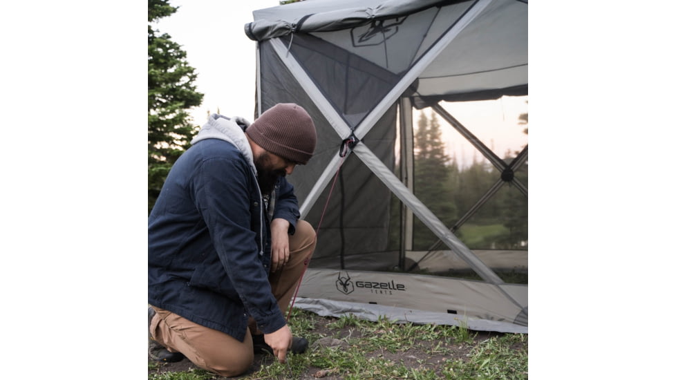 Gazelle Tandem Gazebo Tent, Easy Pop-Up Hub Screen Tent, Durable, TriTech Mesh, Waterproof, UV Resistant, 10-Person, Agave Green, 10-Person, GG800AG