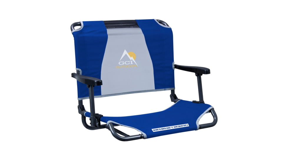 GCI Outdoor Big Comfort Stadium Chair with Armrests, Royal Blue, bigcomfstadiumchairarmrests