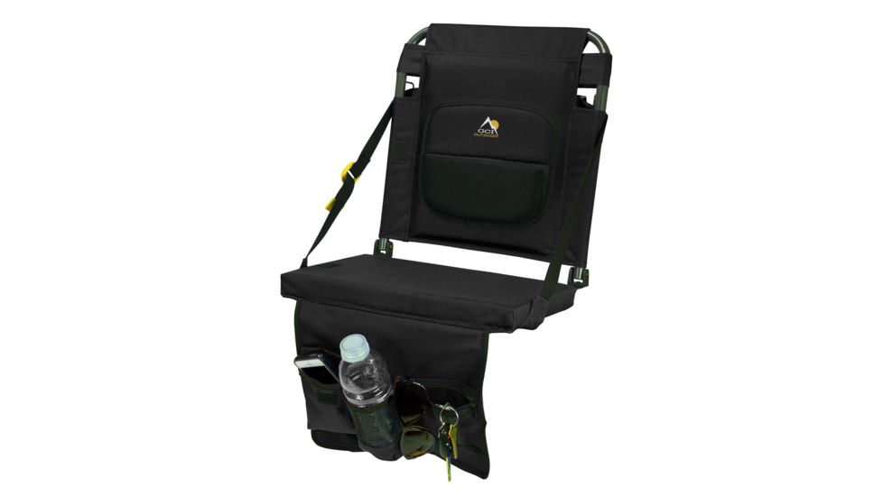 GCI Outdoor BleacherBack Lumbar Chair, Black, 10610