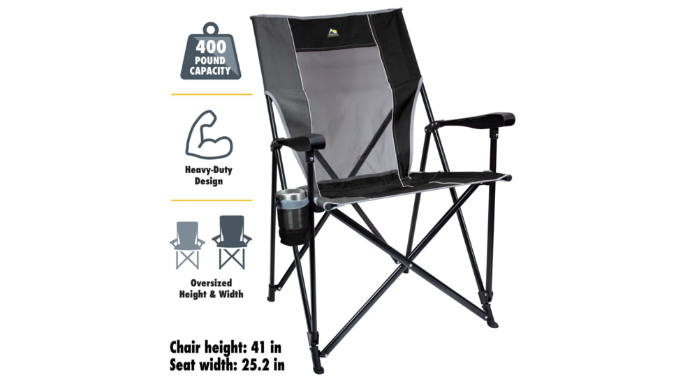 GCI Outdoor Eazy Chair XL, Black, eazy-chair-xl