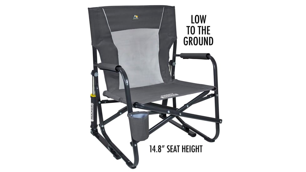 GCI Outdoor FirePit Rocker Chair, Pewter, firepitroclowrockingchair