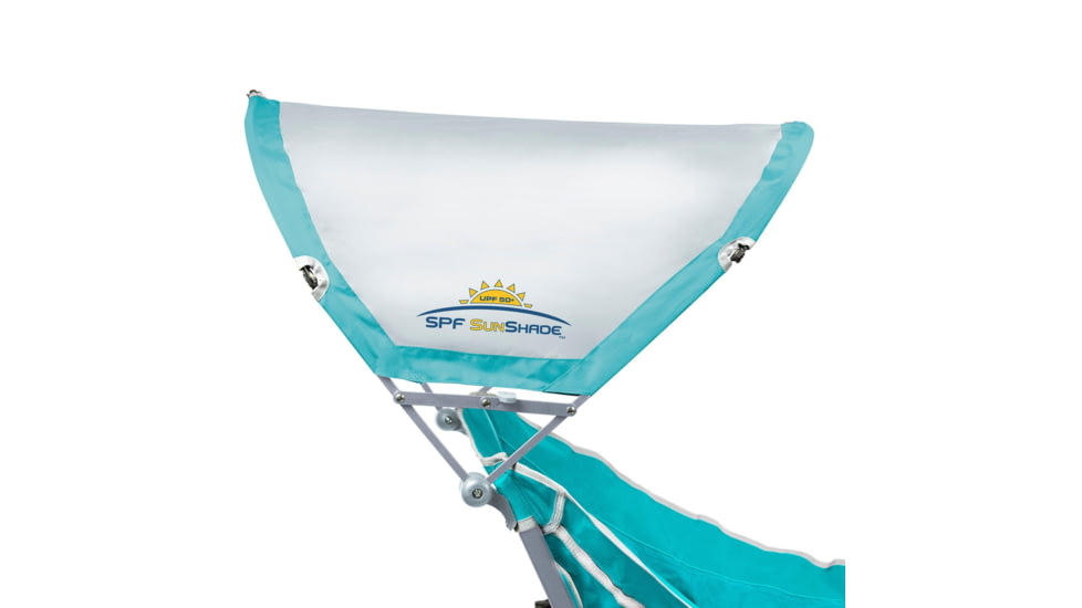 GCI Outdoor Pod Rocker with SunShade Beach Chair, Seafoam Green, podrockerwsunshbeachchair