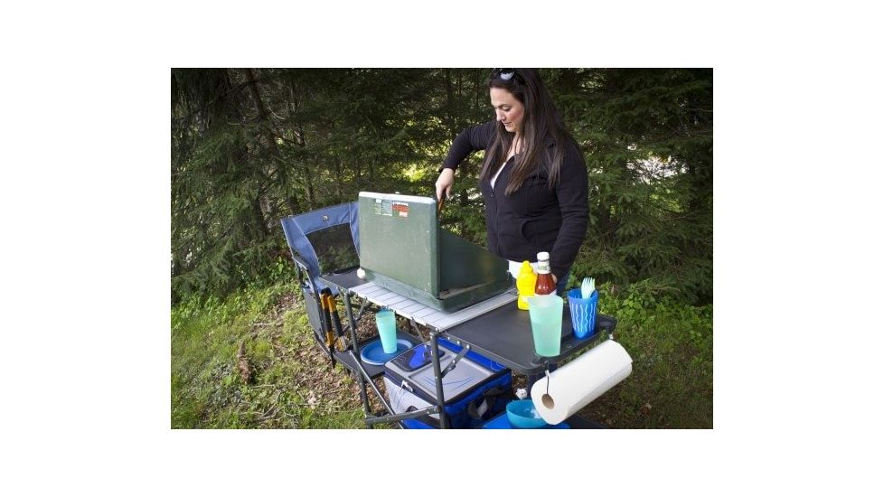 GCI Outdoor Slim-Fold Cook Station, Black Chrome, 15026